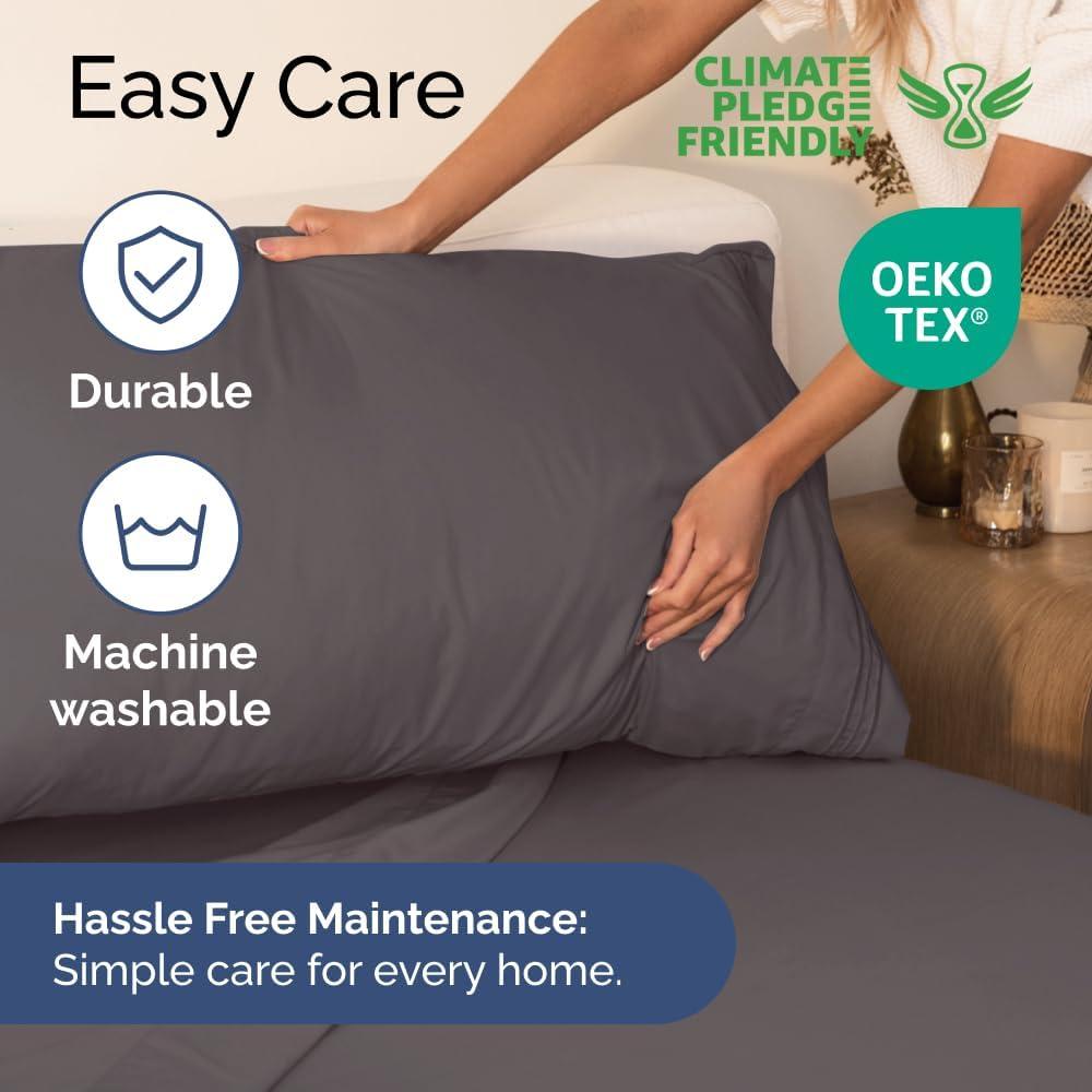 CGK Linens 6 Piece Extra Deep Pocket Ultra Soft & Cooling Sheet Set