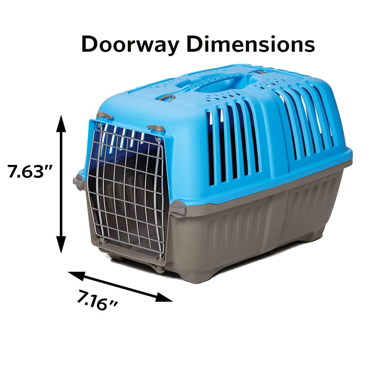 MidWest Homes for Pets 19 inch Spree Travel Pet Carrier for Dog or Cat with Steel Door, Blue