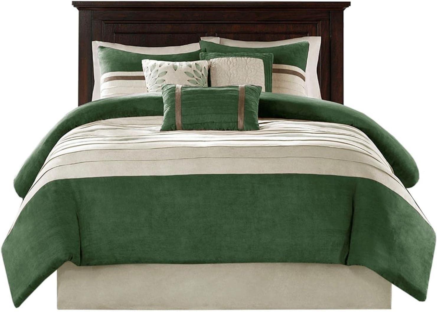 Palmer 7 PC Pieced Faux Suede Comforter Set