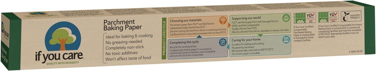 If You Care Unbleached Chlorine Free Parchment Baking Paper - 70 sq ft