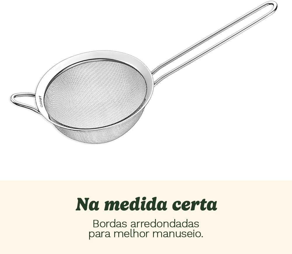 Cuisinart 3 Piece Stainless Steel Mesh Strainer Set for for Sifting, Straining and Draining Vegetables, Pastas, Flour, Tea