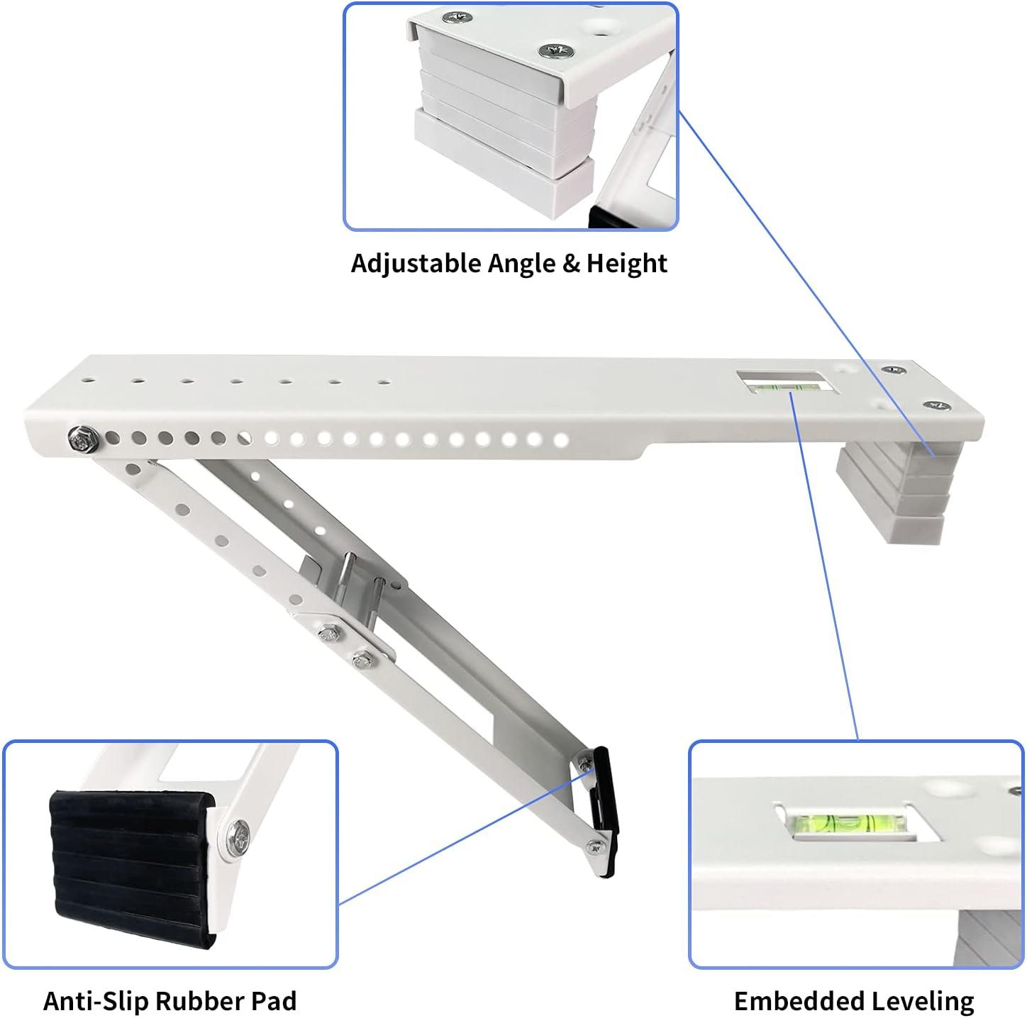 Heavy Duty White Steel AC Window Support Bracket