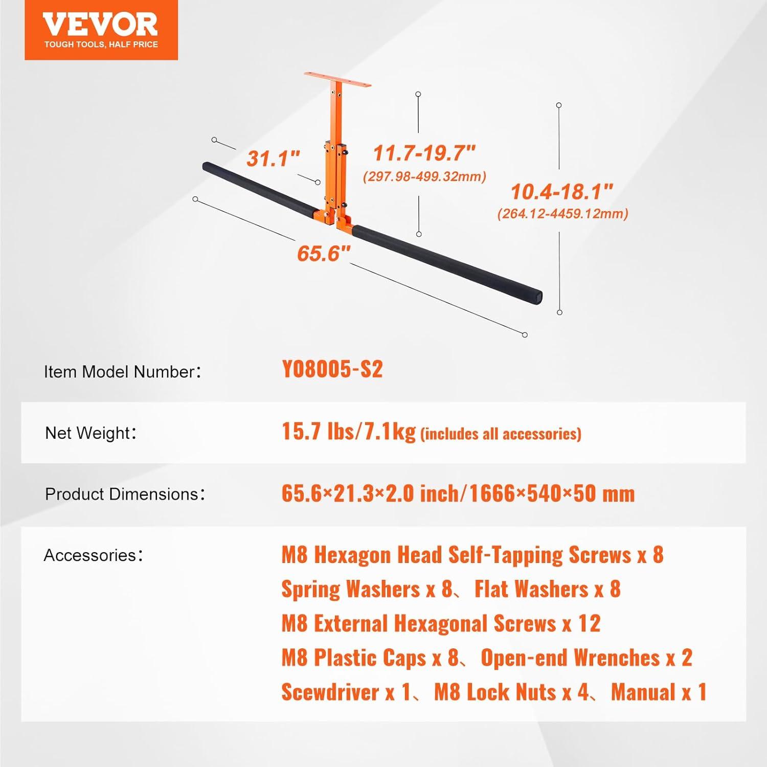 Steel Ceiling Mounted Adjustable Kayak Rack