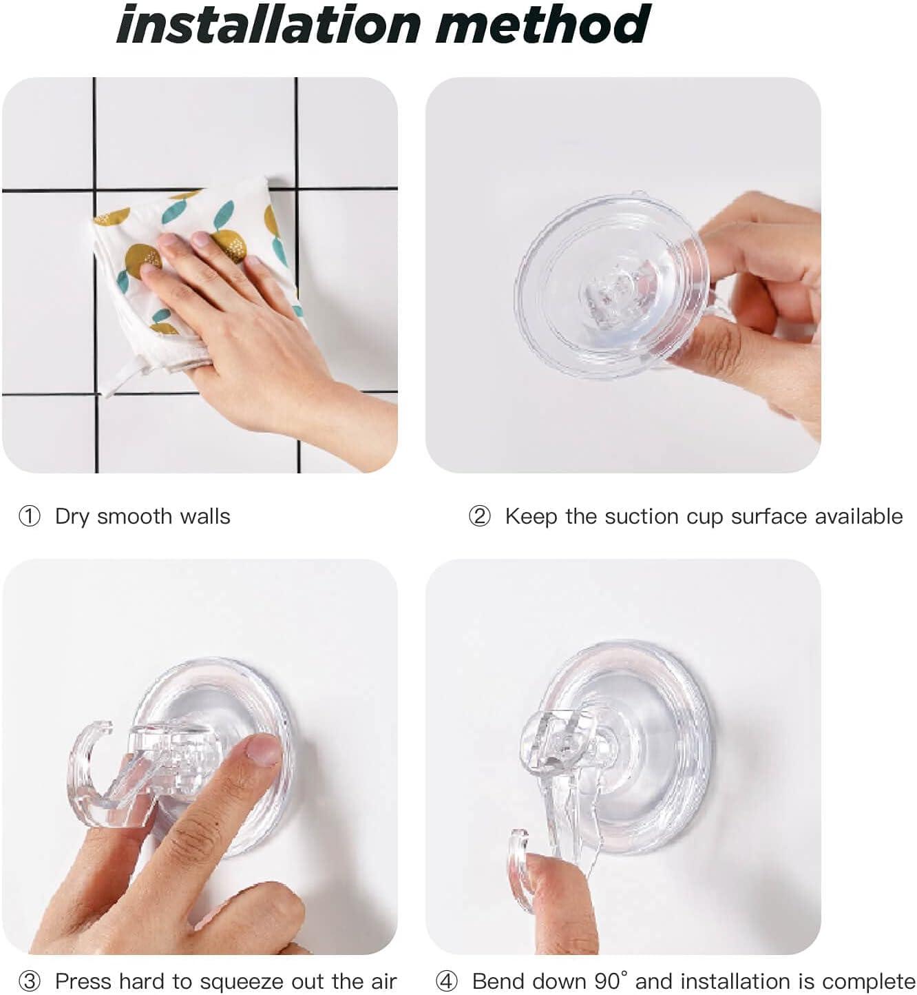 Clear Heavy Duty Double Suction Cup Hook