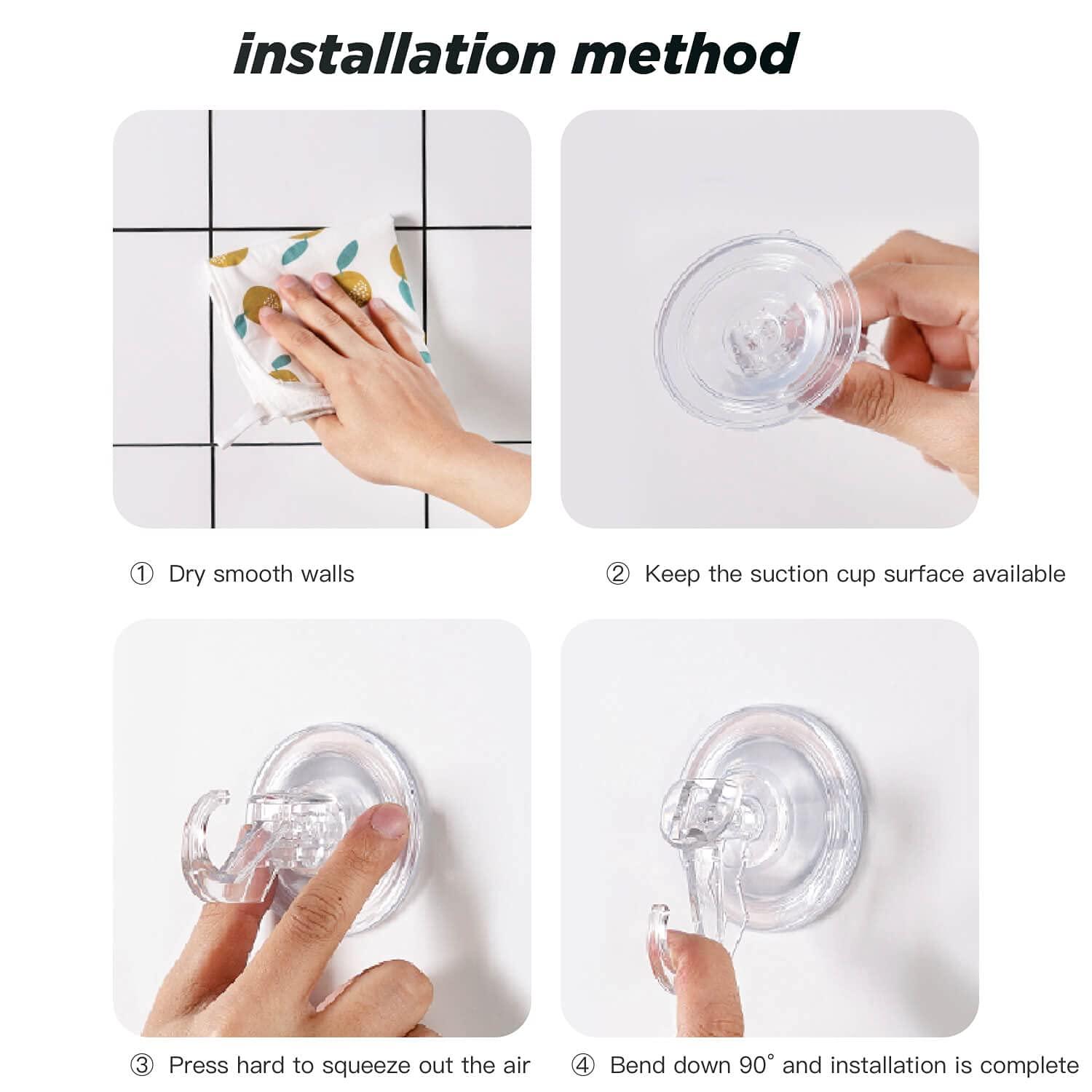 Clear Heavy Duty Double Suction Cup Hook