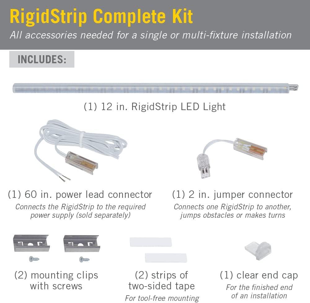 RigidStrip 12" Linkable LED Strip Light Diffuser, 24V,