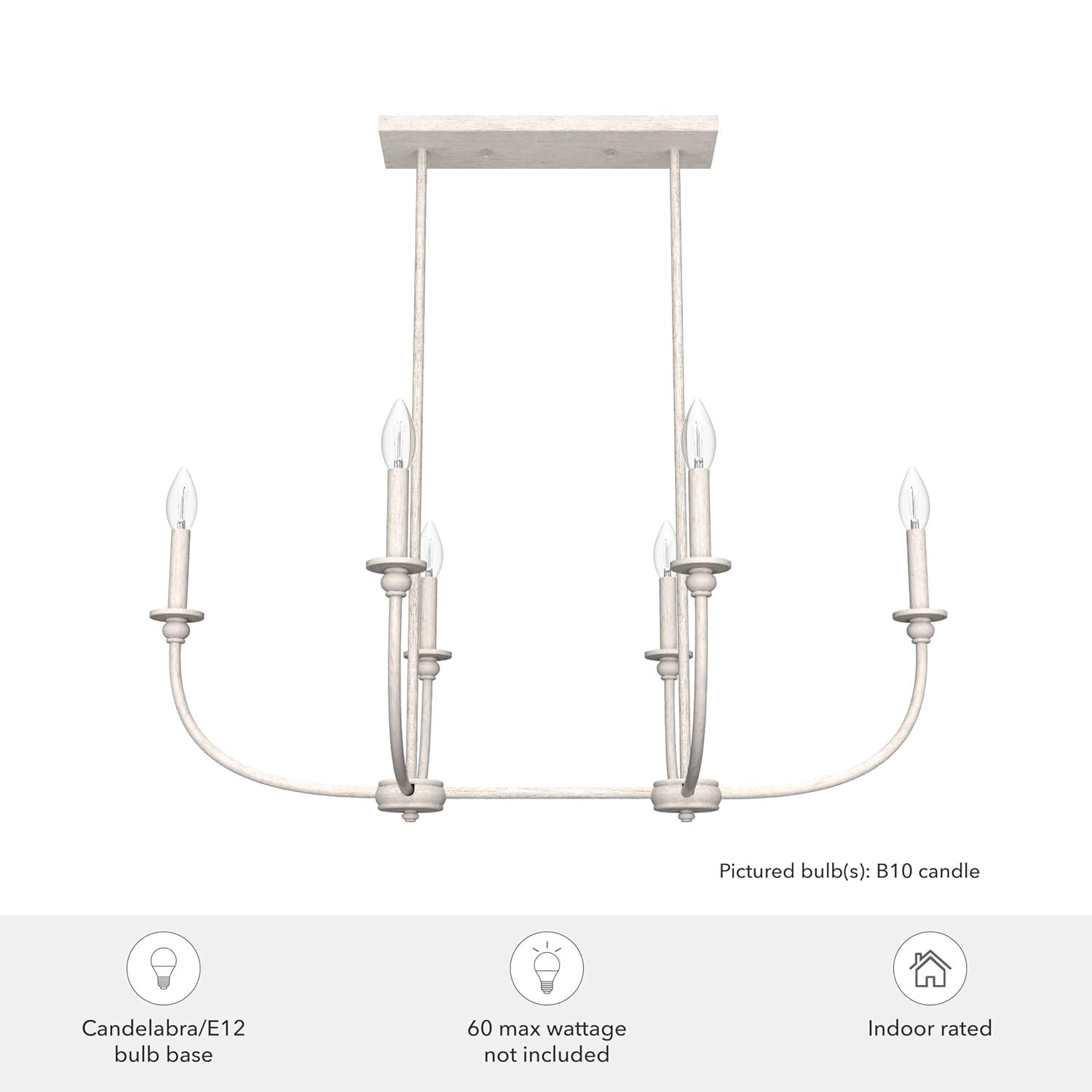 Hunter Southcrest 6 Light Linear Chandelier Ceiling Light Fixture