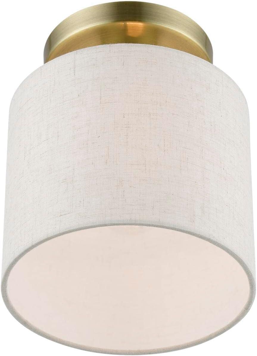 Livex Lighting Blossom 1 - Light Semi-Flush Mount in  Antique Brass