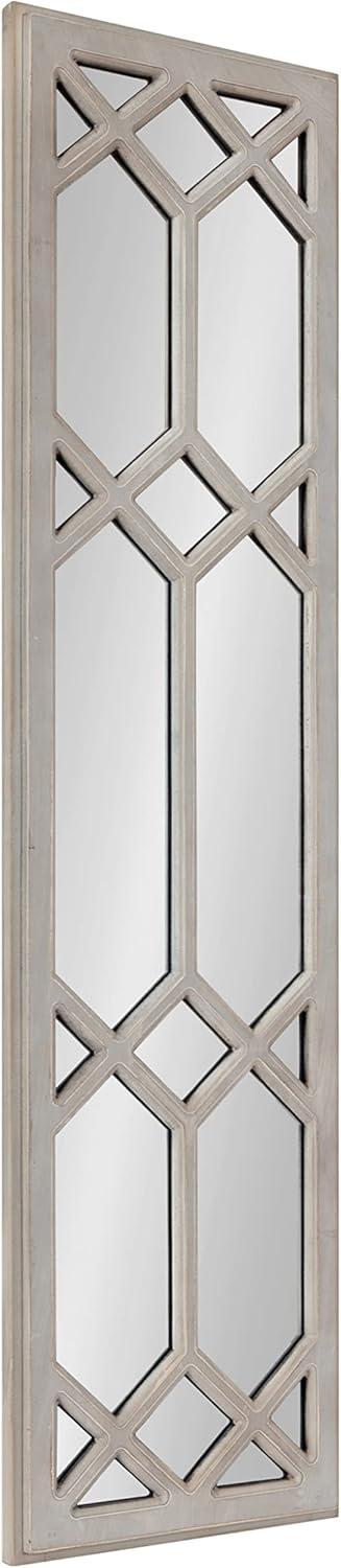 Kate and Laurel Gramlock Rectangle MDF Decorative Mirror, 13x48, Gray