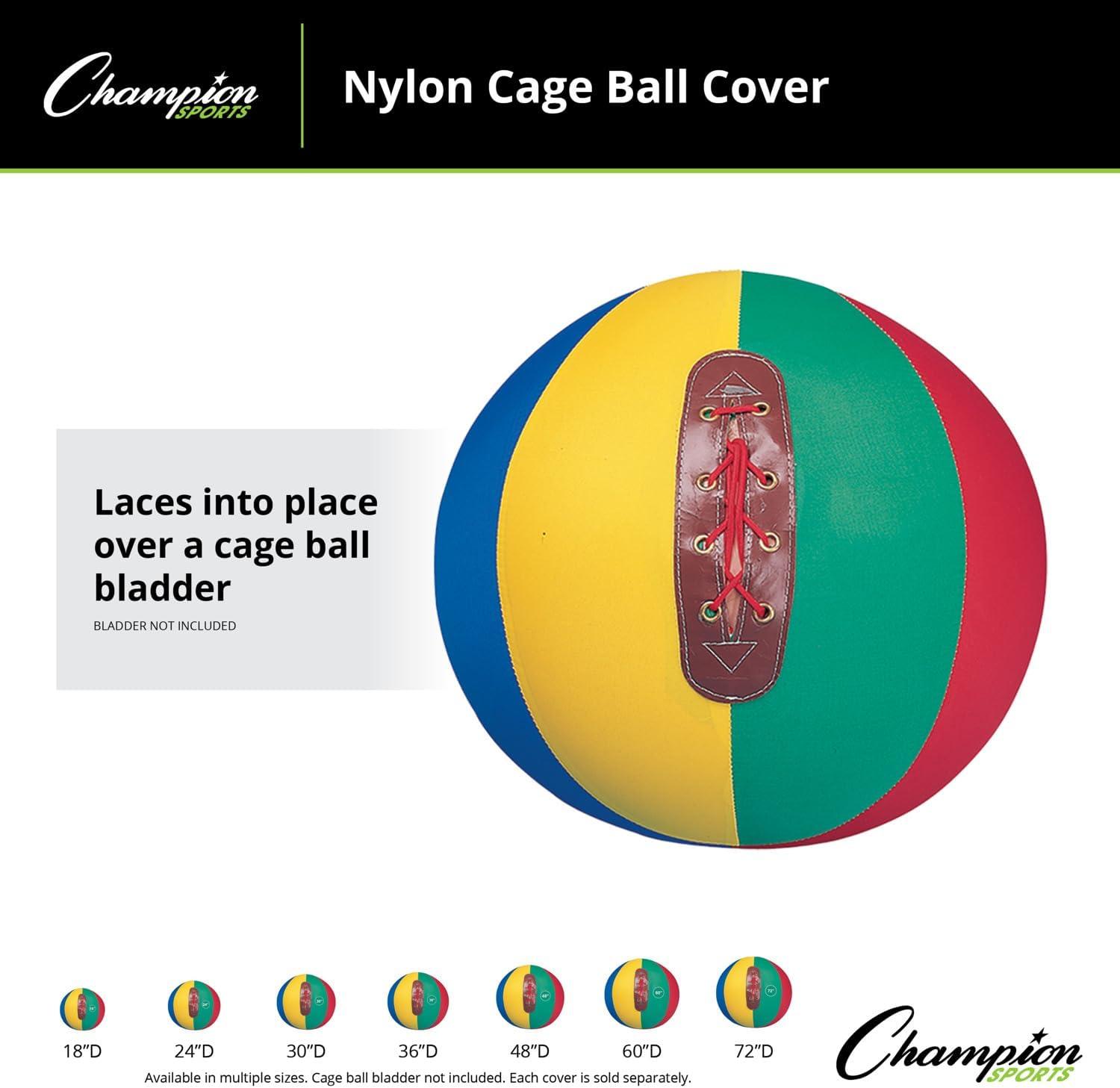 72-Inch Multicolor Rubber Playground Cage Ball