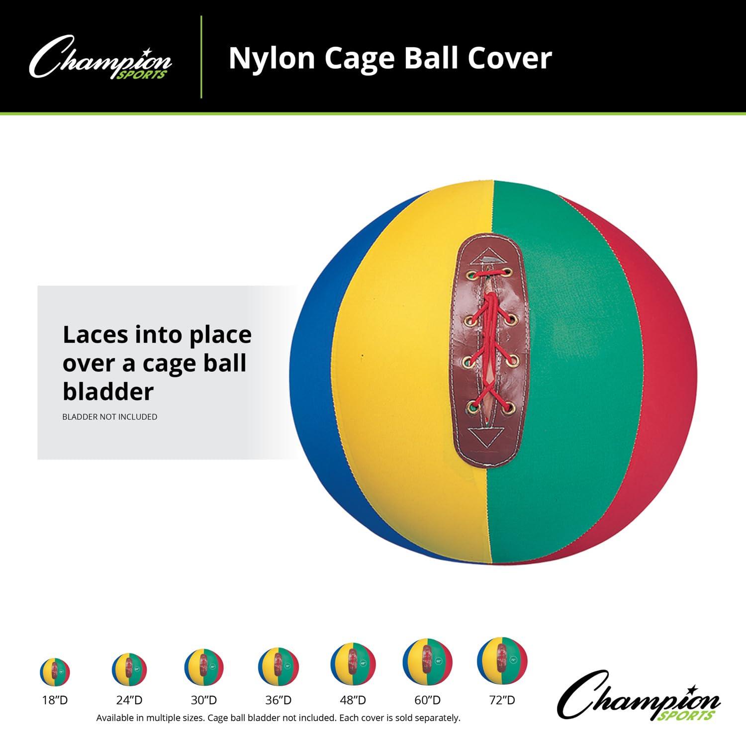 72-Inch Multicolor Rubber Playground Cage Ball