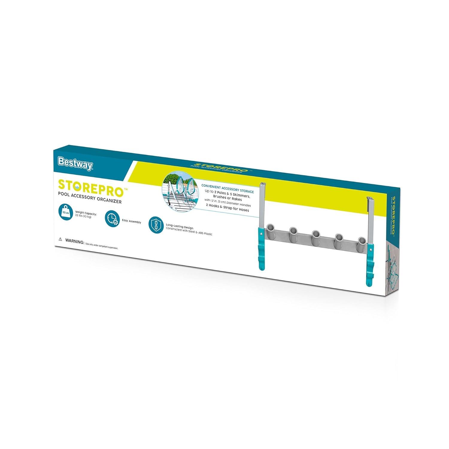 Bestway Bestway Flowclear StorePro Swimming Pool Wall Accessory and Equipment Organizer