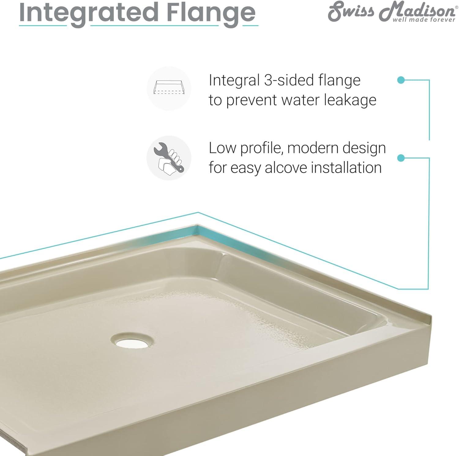 Voltaire 60" x 32" Single-Threshold, Shower Base