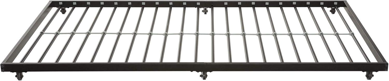 Walker Edison Twin Roll-Out Metal Trundle Bed Frame - Black,  (Mattress sold separately)