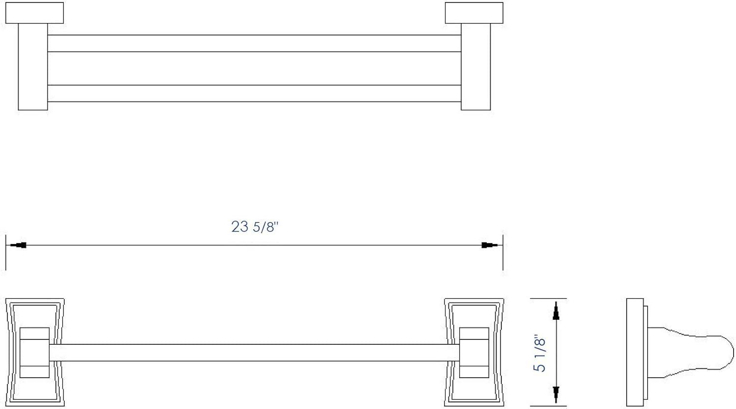 23.63'' Wood Wall Towel Bar