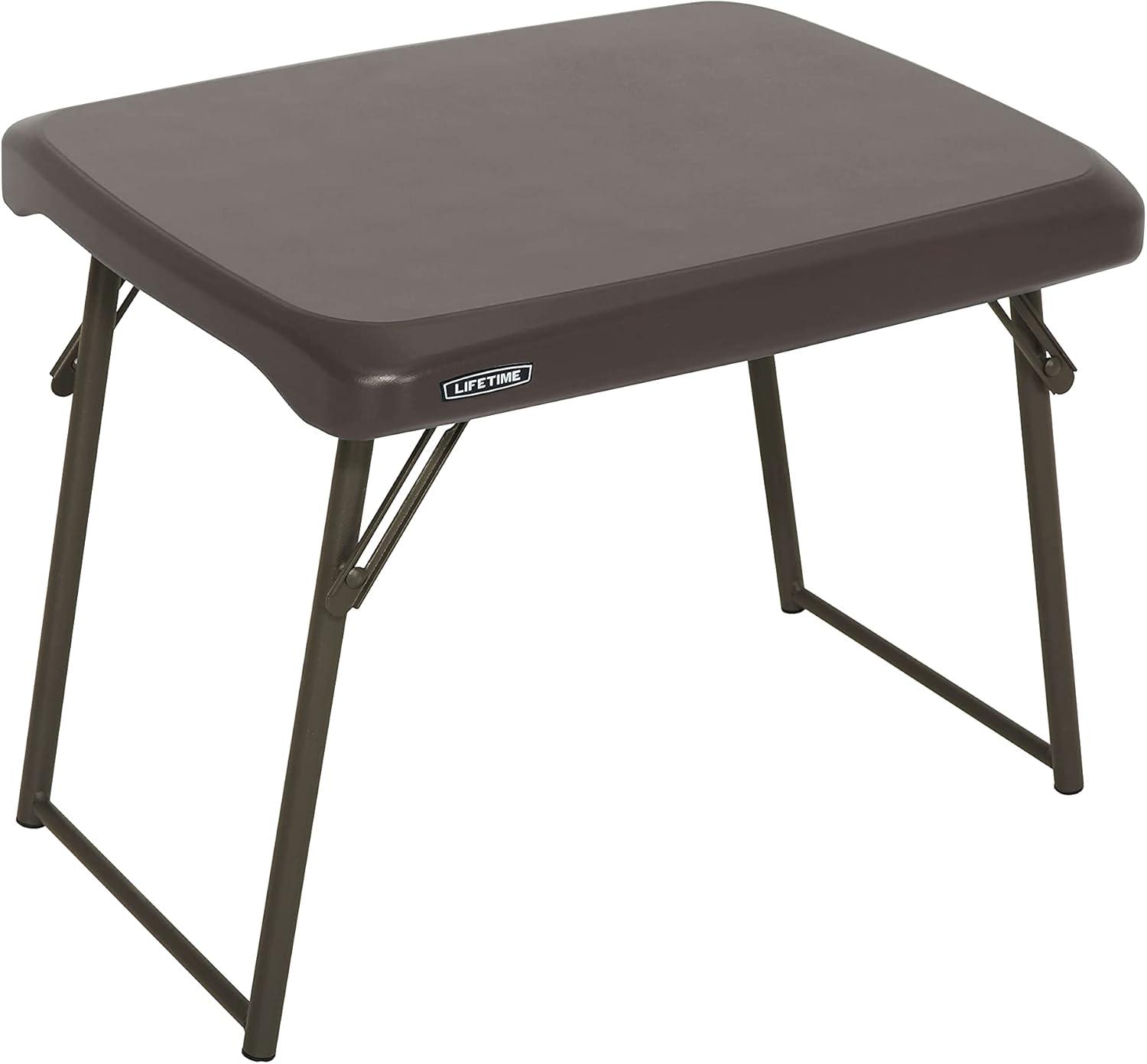 Lifetime 24 inch Compact Rectangle Folding Table, Indoor/Outdoor Light Commercial Grade, Brown (280488)