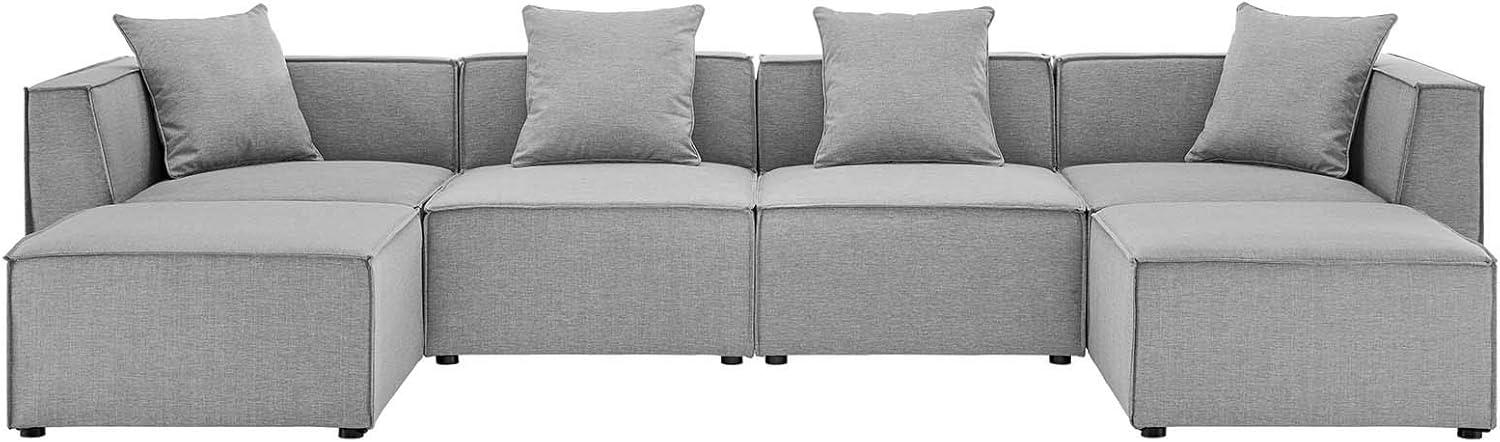 Modway Saybrook Outdoor Patio Upholstered 6-Piece Sectional Sofa