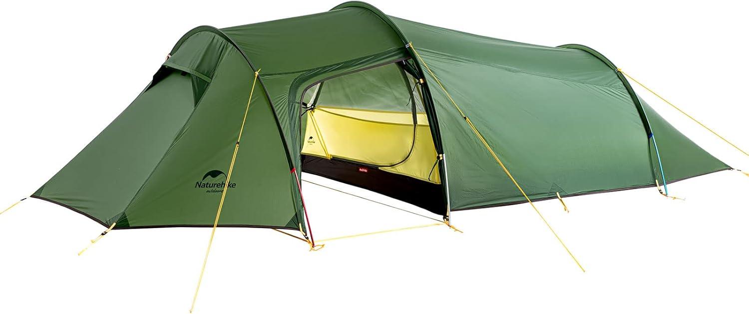 Green Four Season 2-Person Tunnel Camping Tent with Vestibule