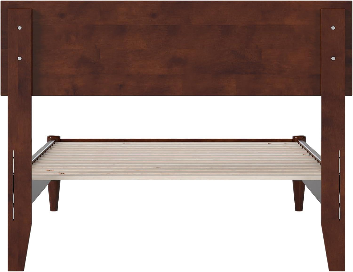 AFI Aria King Modern Solid Wood Low Profile Platform Bed, Walnut