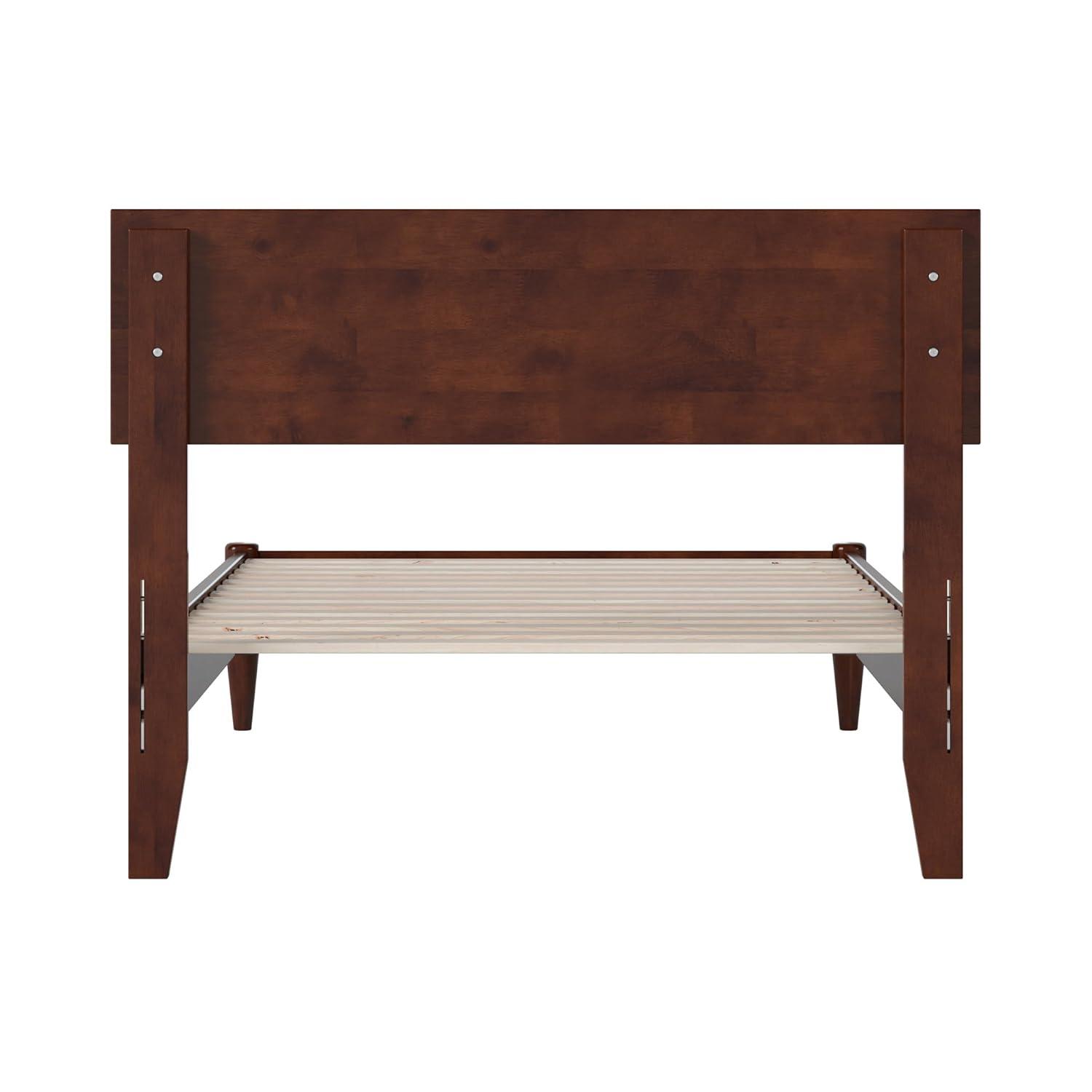 AFI Aria King Modern Solid Wood Low Profile Platform Bed, Walnut