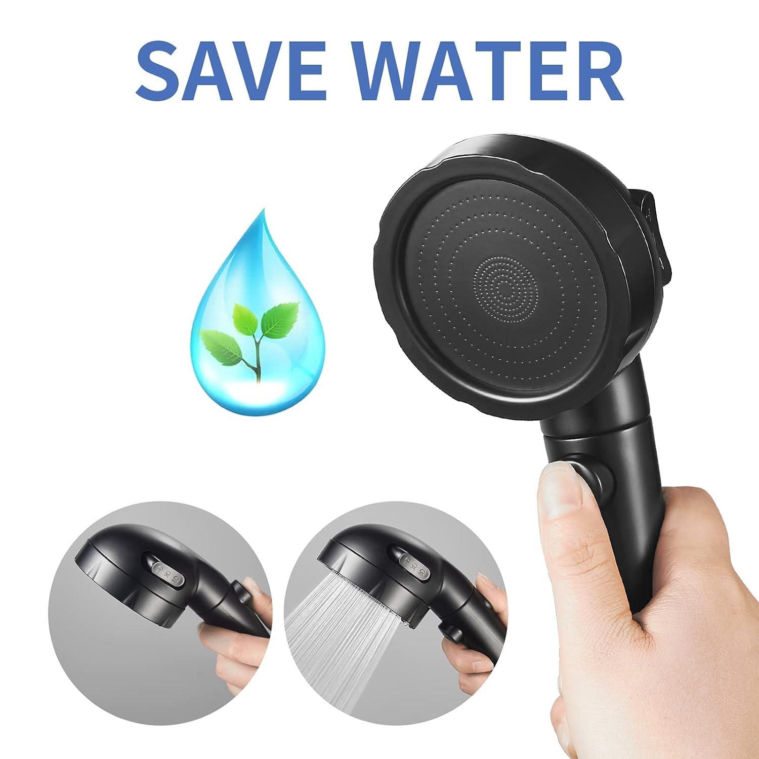 High Pressure Handheld Shower Head with ON/OFF Pause Switch, 3 Spray Modes Shower Head