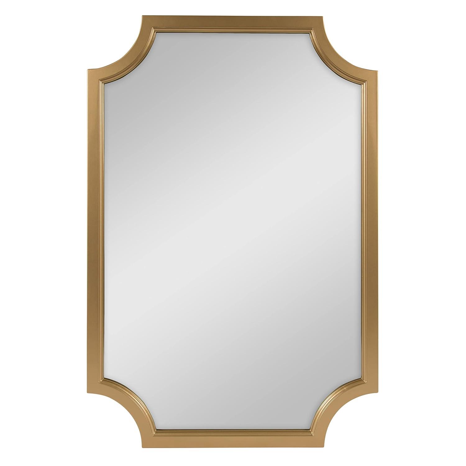 24" x 36" Hogan Framed Scallop Wall Mirror Gold - Kate and Laurel