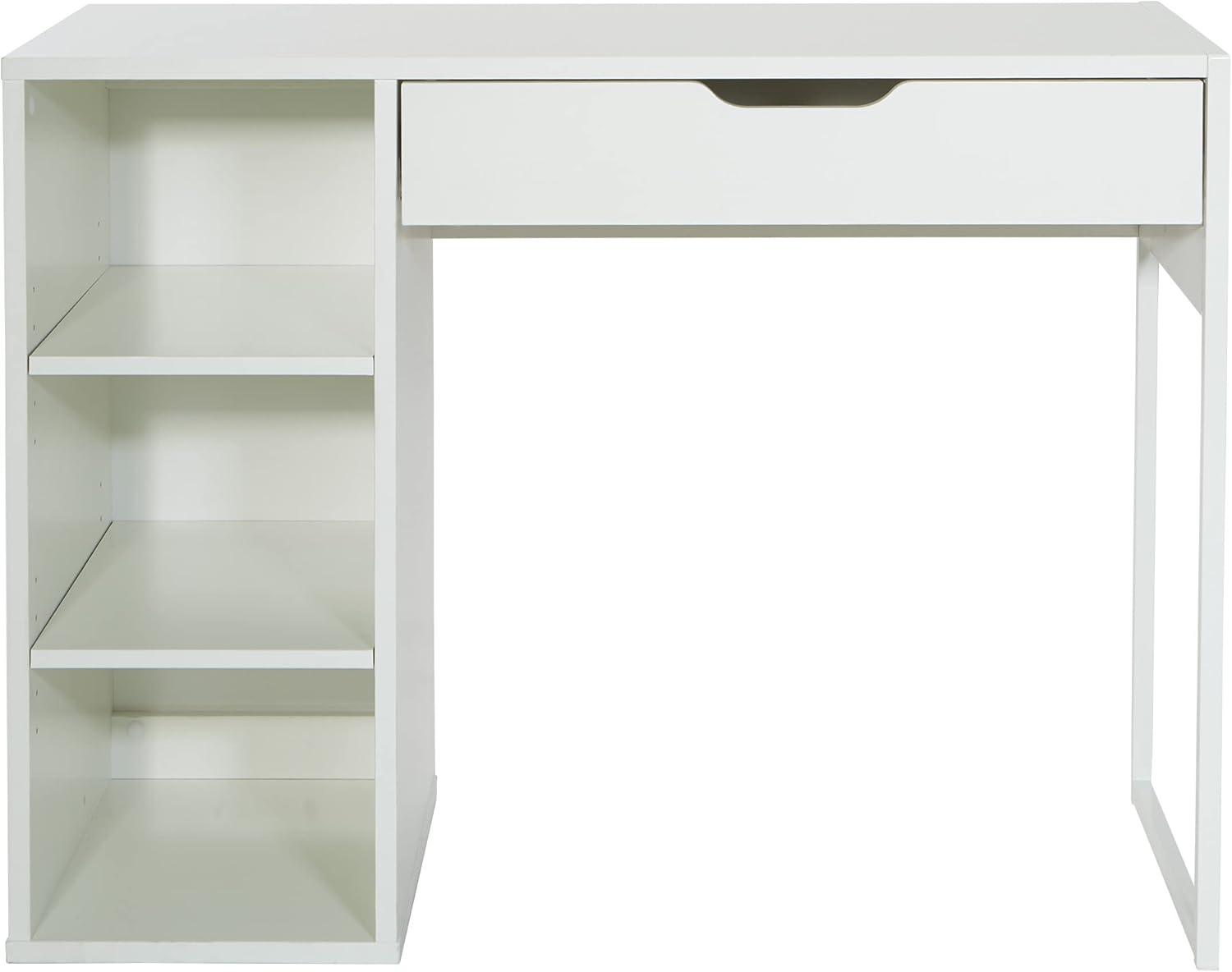 Ravel 40"W Desk in Engineered Wood White Finish by OSP Home Furnishings