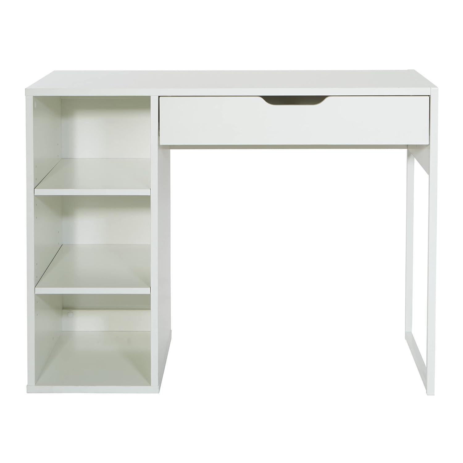 Ravel 40"W Desk in Engineered Wood White Finish by OSP Home Furnishings