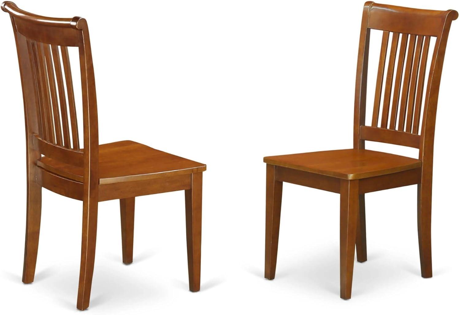 East West Furniture, Portland slat back chair for kitchen with Fabric seat