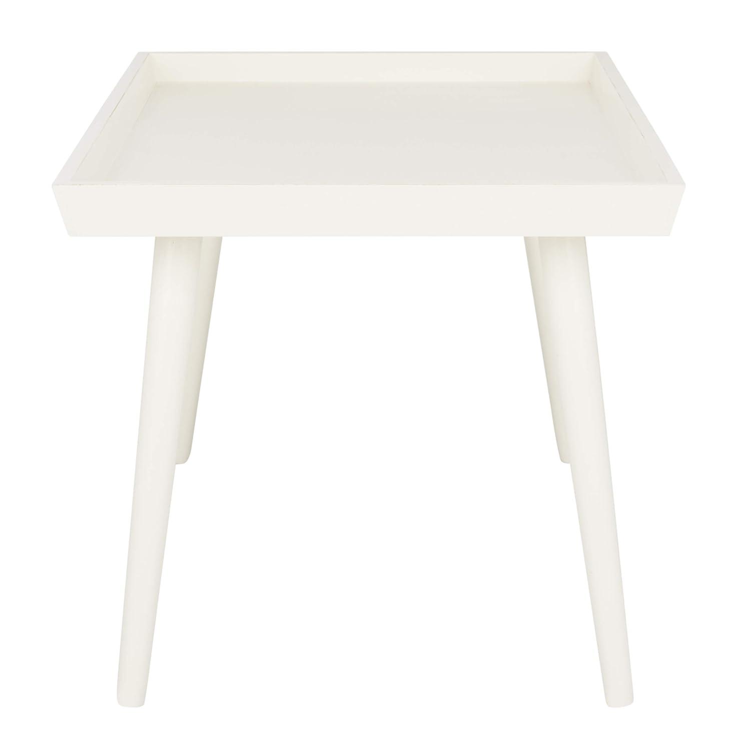 Nonie Coffee Table With Tray - Vintage White - Safavieh