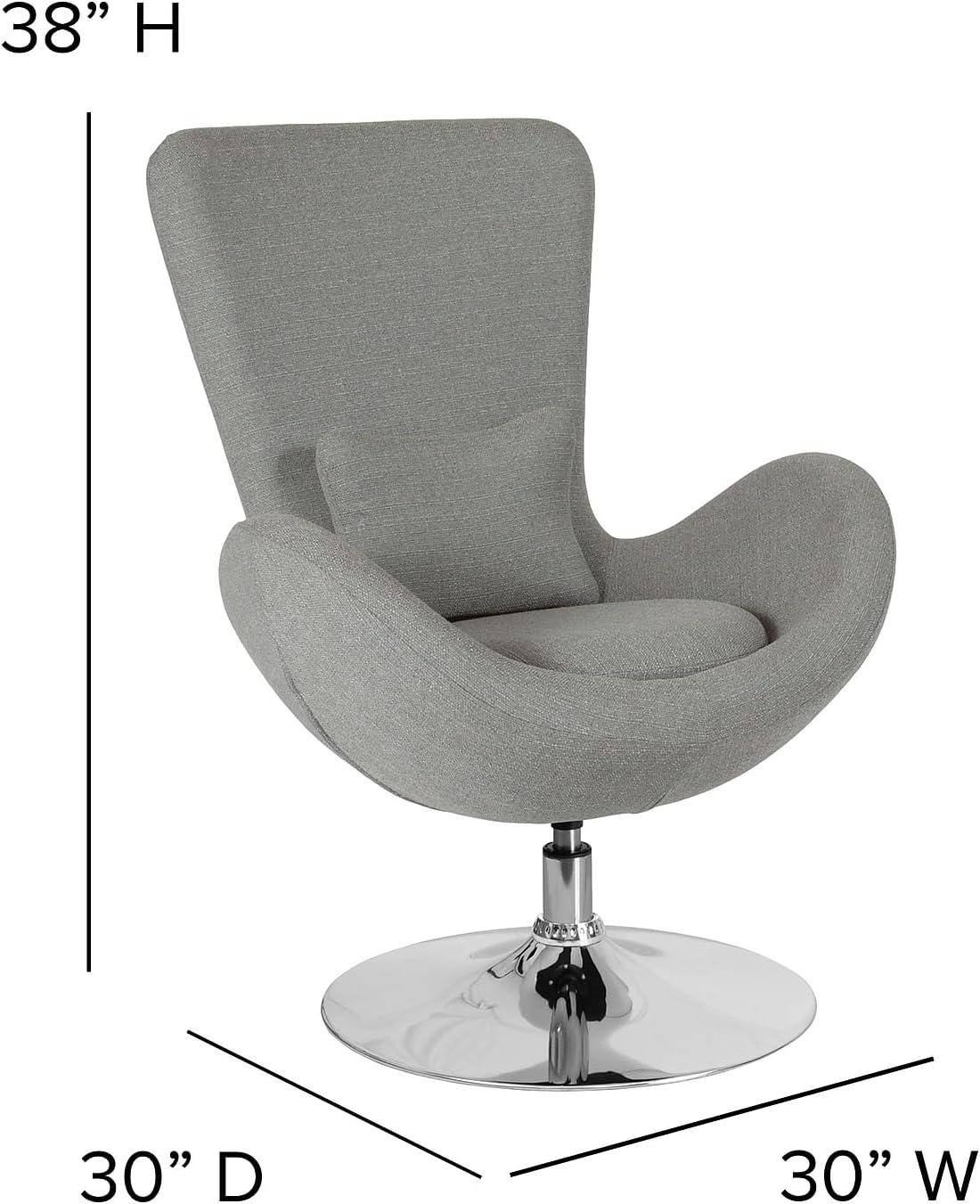 Flash Furniture Egg Series Side Reception Chair with Bowed Seat