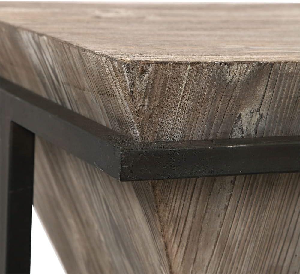 Solid Wood Pedestal End Table