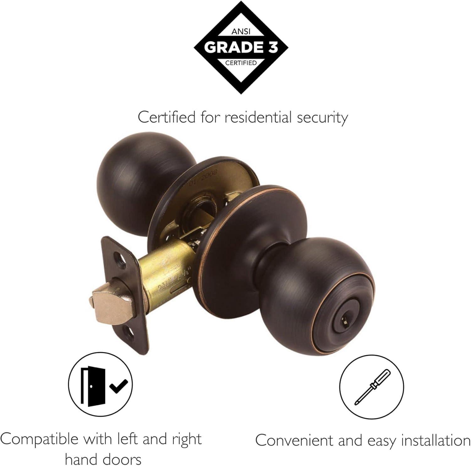 Ball Keyed Entry Door Knob