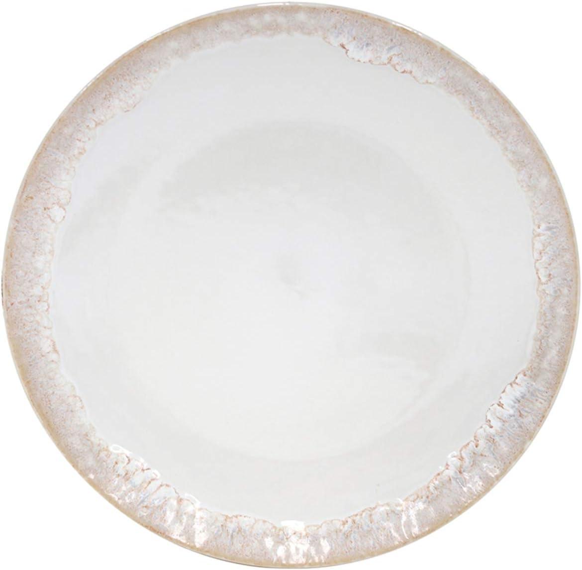 Drevy Ceramic Stoneware 11'' Dinner Plate - Taormina Collection, White | Microwave & Dishwasher Safe Dinnerware | Food Safe Glazing | Restaurant Quality Tableware