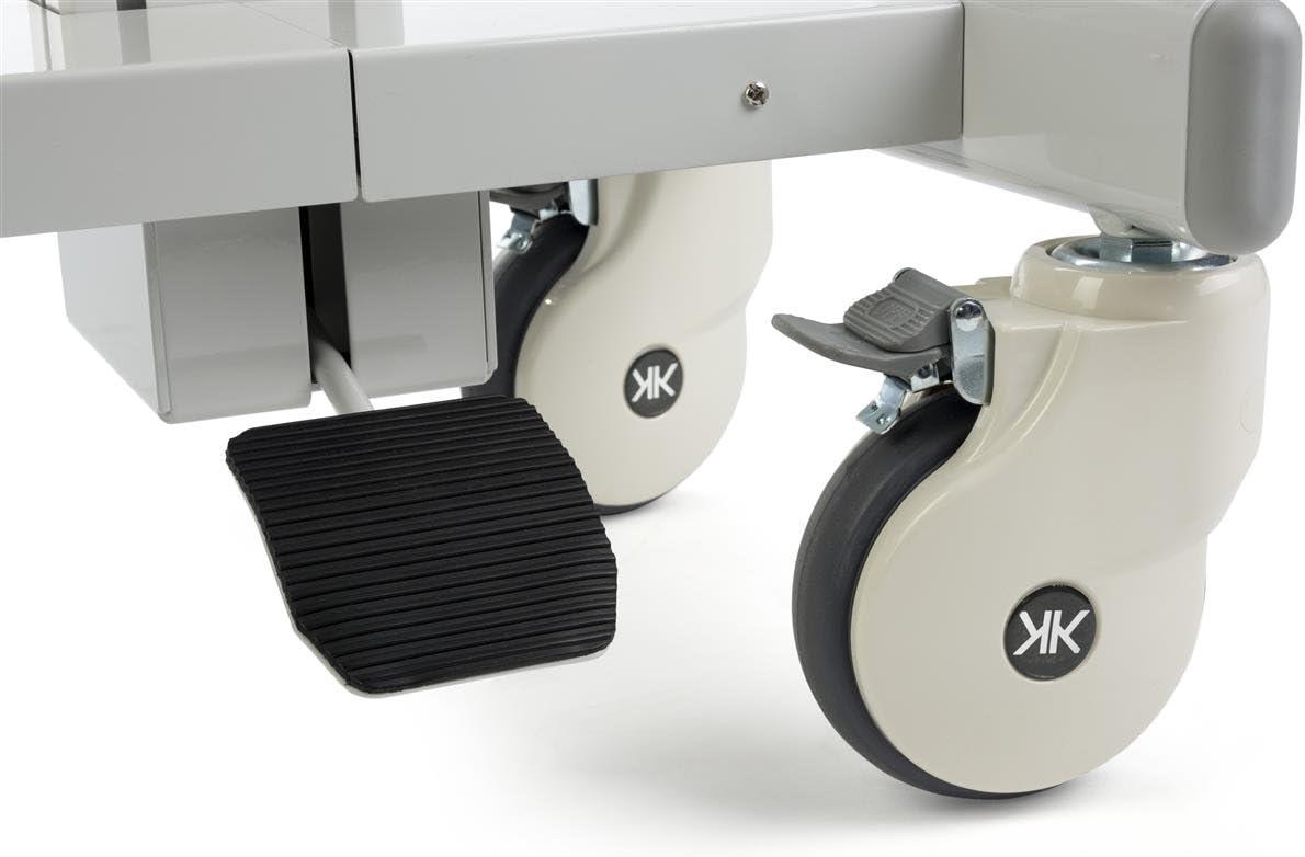 Displays2go Mobile Computer Carts, Locking Drawer, Height Adjustable, Steel, Plastic & MDF Construction – Gray (DWMDCOM) (DWMDC0M)