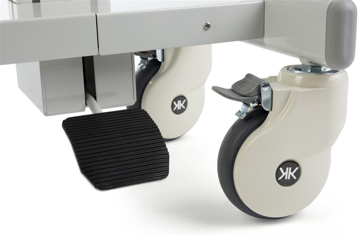 Displays2go Mobile Computer Carts, Locking Drawer, Height Adjustable, Steel, Plastic & MDF Construction – Gray (DWMDCOM) (DWMDC0M)