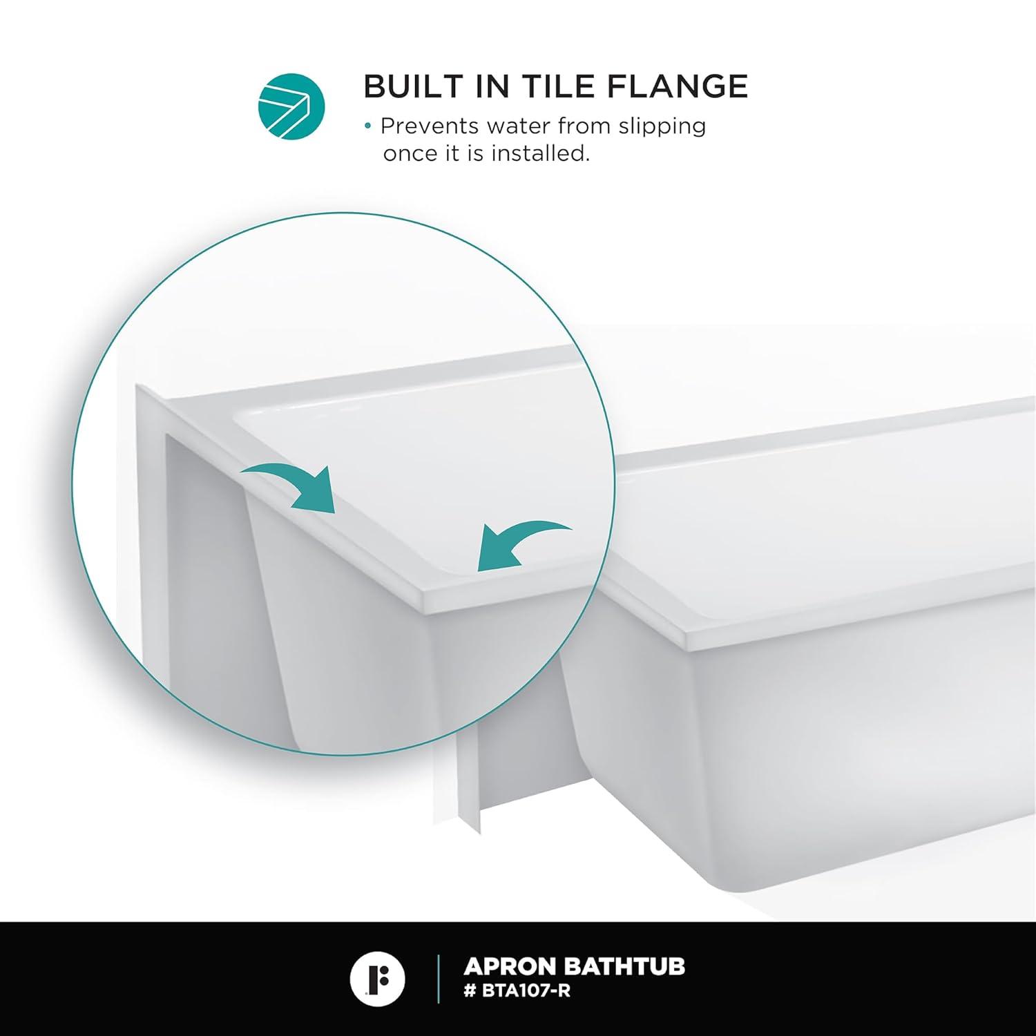 Apron Soaking Acrylic Bathtub