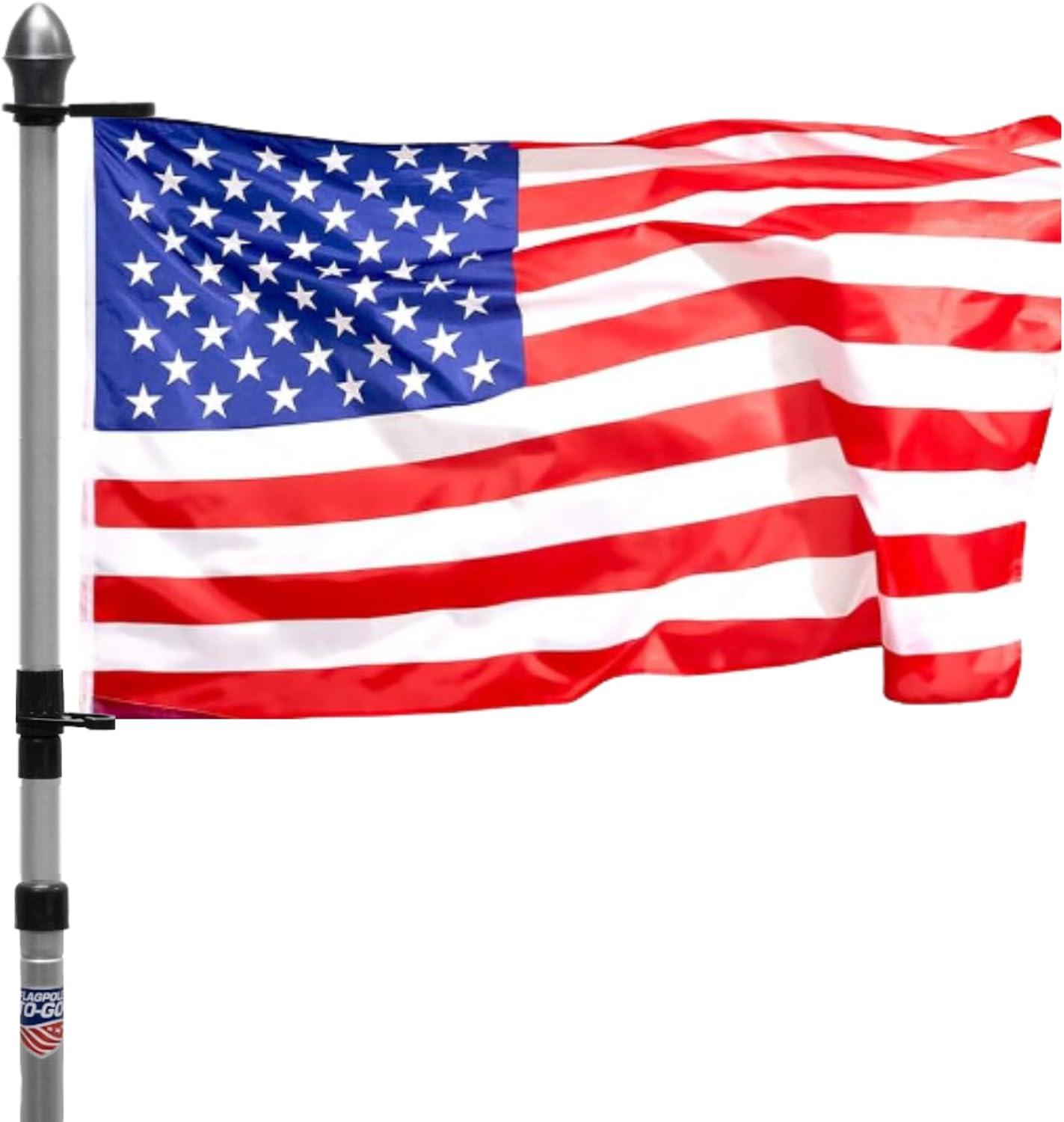 Flagpole-To-Go Aluminum Telescoping 9' Portable Flagpole