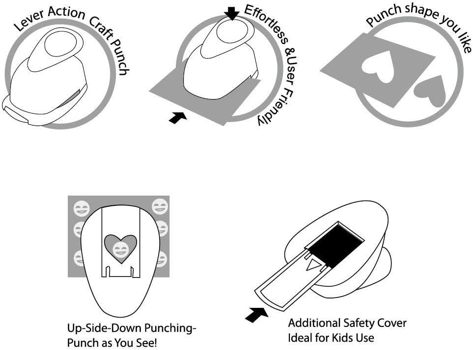 Bira 3 inch Heart Lever Action Craft Punch, Valentine’s Day Punch, for Paper Crafting, Scrapbooking, Card Arts, DIY Projects