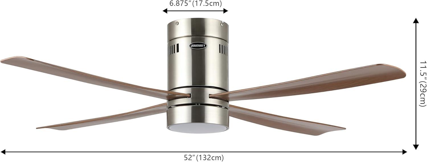 Jonathan Y Theo 52'' Ceiling Fan with LED Lights