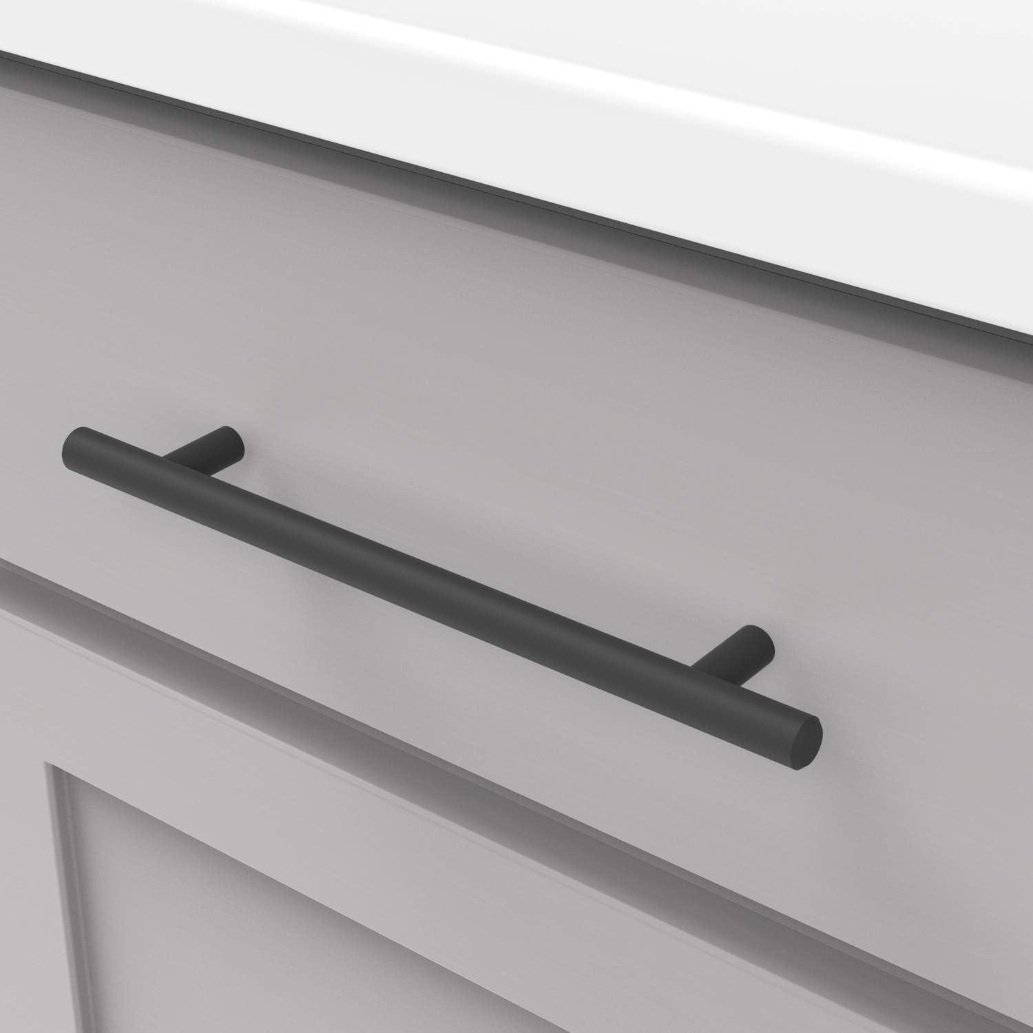 Bar Pull Kitchen Cabinet Handles, Solid Core Drawer Pulls for Cabinet Doors, 6-5/16" (160mm)