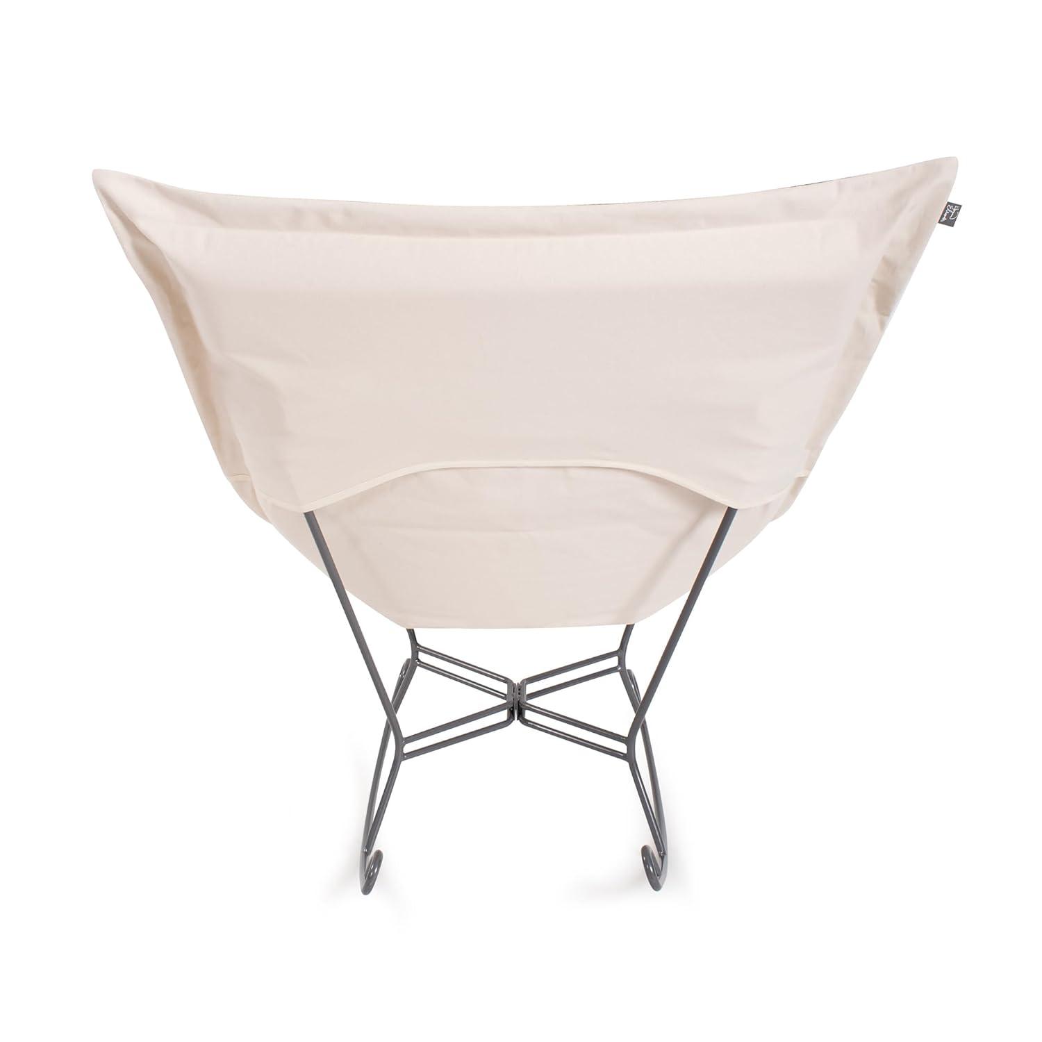 Sterling Breeze Light Blue and Brown Polyester Rocking Chair