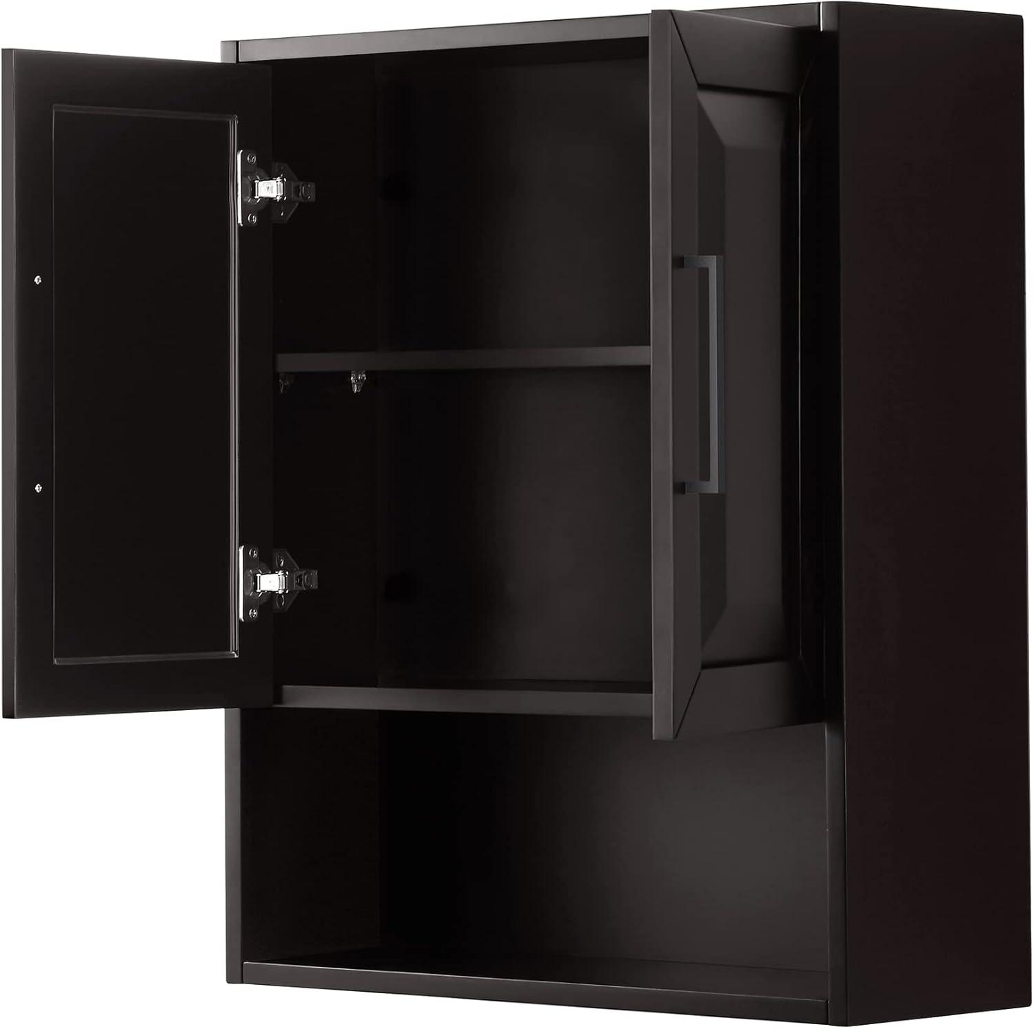 Wyndham Collection Wcv2525wc Daria 30" Mdf Wall Mounted Bathroom Cabinet - Dark Espresso /