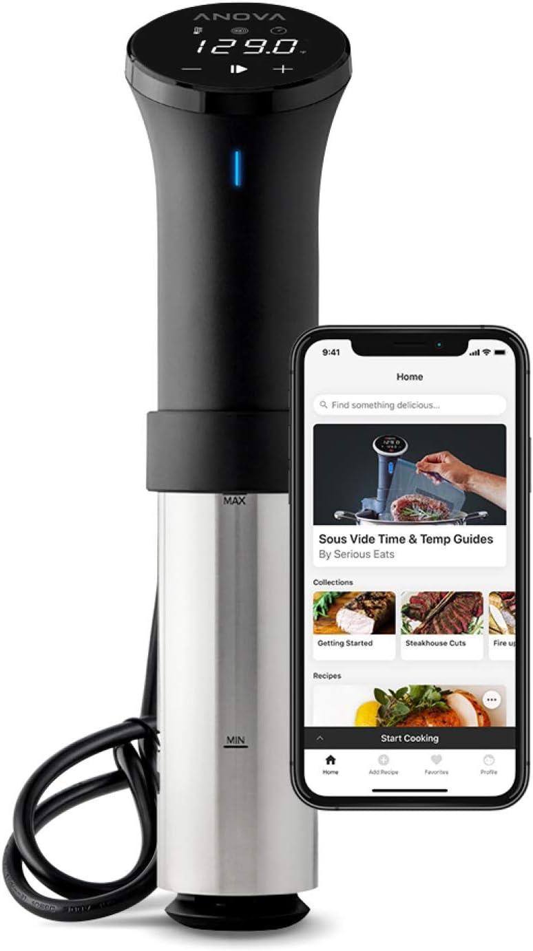 Anova Black and Silver WiFi Sous Vide Precision Cooker 1000W