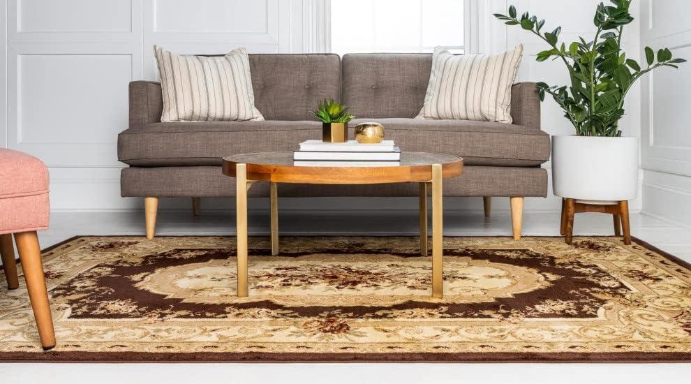 Unique Loom Versailles Collection Area Rug - Henry (10' 6" x 16' 5" Rectangle Brown/Cream)