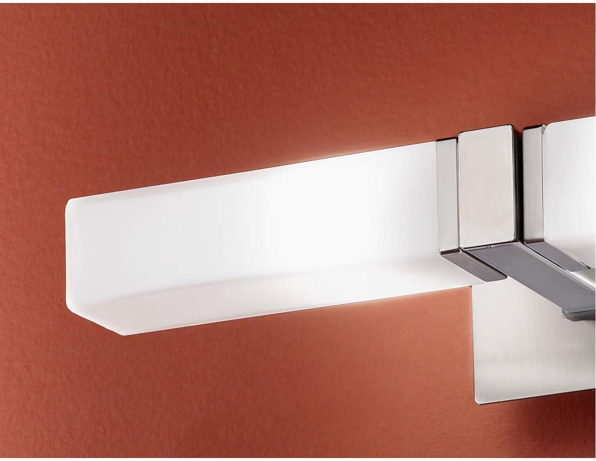 Eglo Lighting - Palermo - 2-Light Vanity Light - Matte Nickel - Opal Frosted