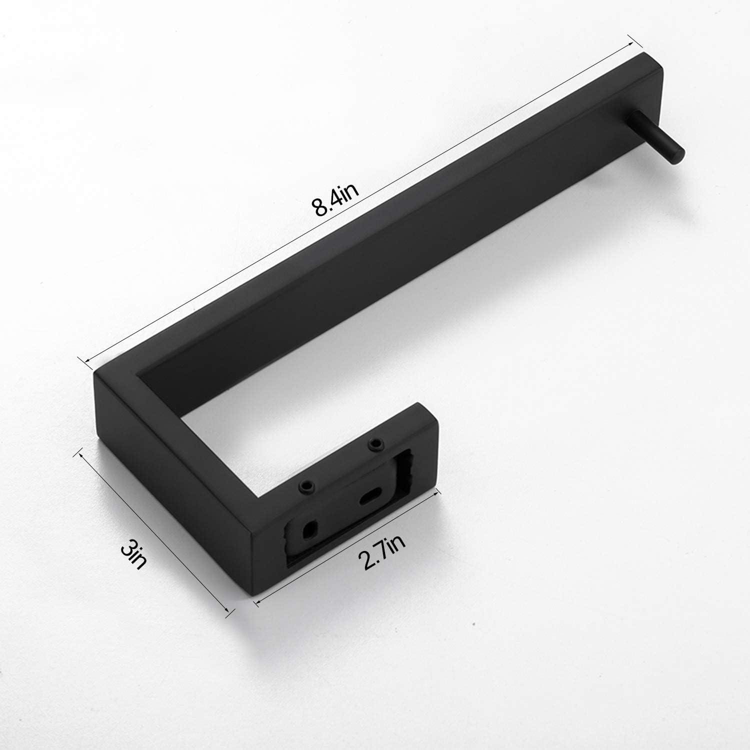 Matte Black Stainless Steel Wall Mounted 2-Piece Towel Bar Set