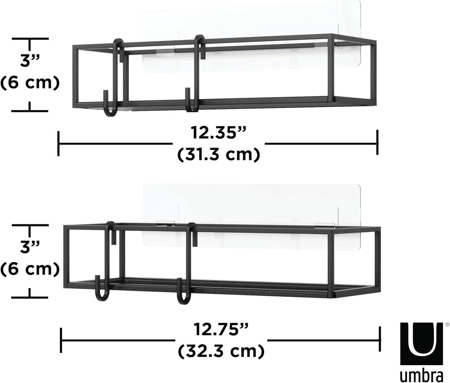Umbra Cubiko Black Hanging Shower Bins
