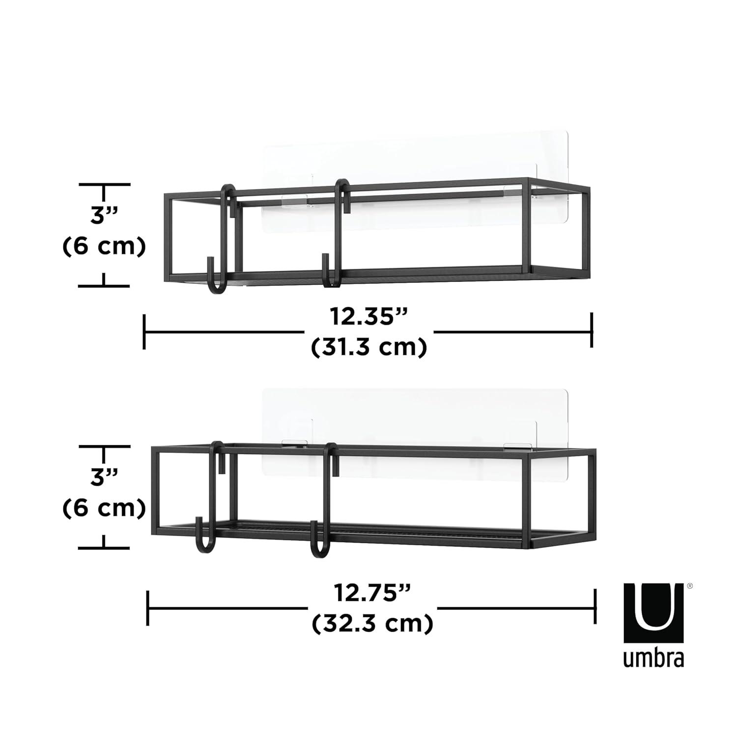 Umbra Cubiko Black Hanging Shower Bins