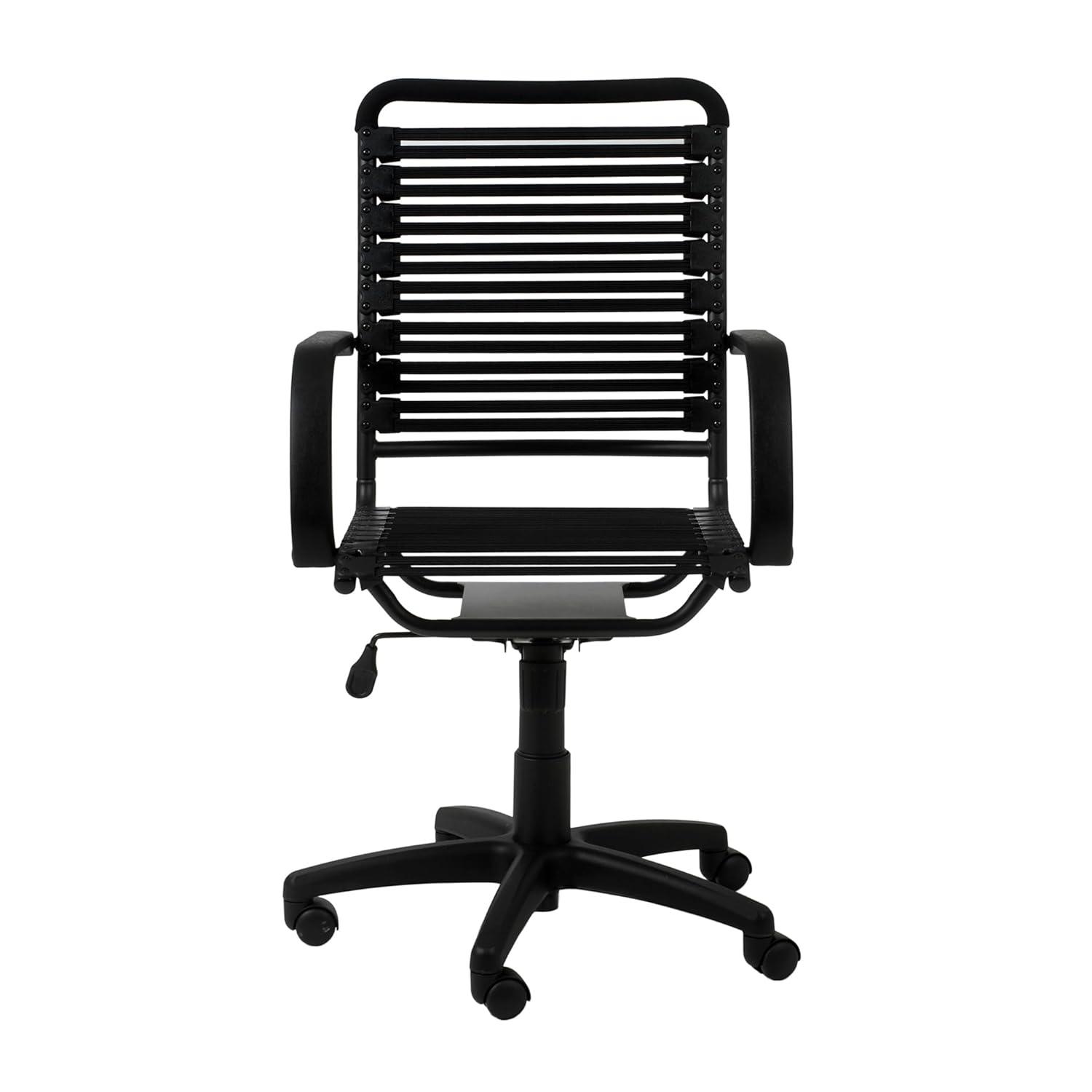 High Back Black Metal Bungee Office Chair